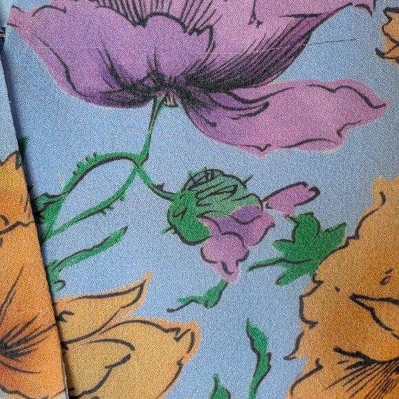 Veronica Beard Dress Sean Floral Printed Ruched Mini 100% Silk Size 4 - Picture 16 of 16